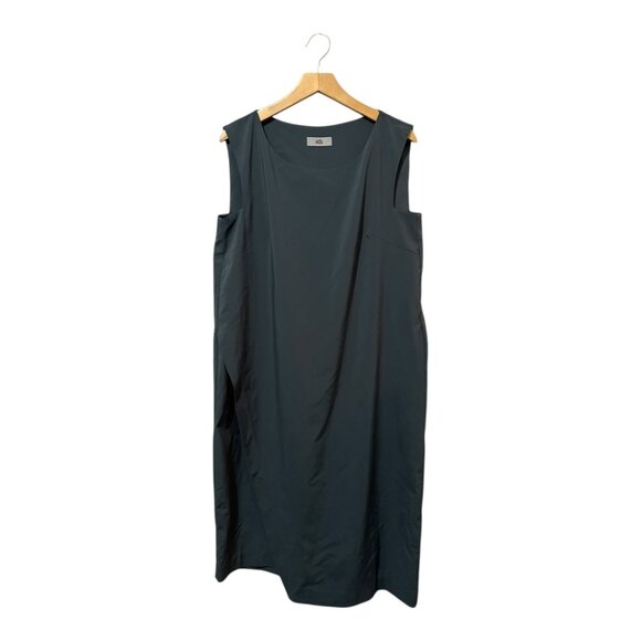 IXOS Dress 46 Made In Italy Lagenlook Shift Midi Solid Minimalist Modal 16 - Picture 1 of 6